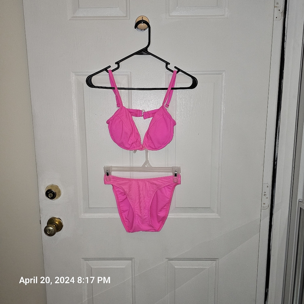 Victoria secret hot pink 2 peice